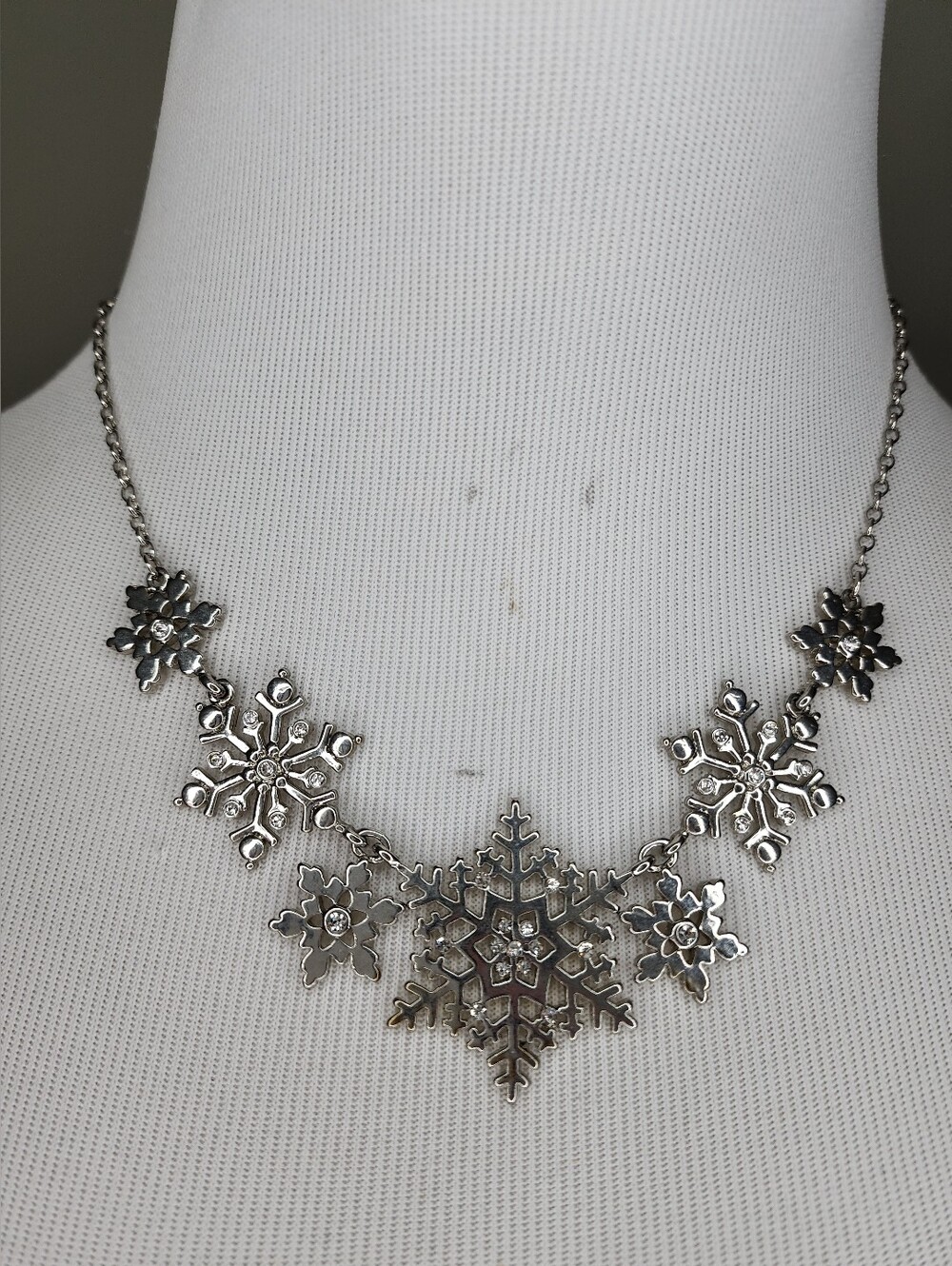Christopher & Banks Silver Snowflake Necklace